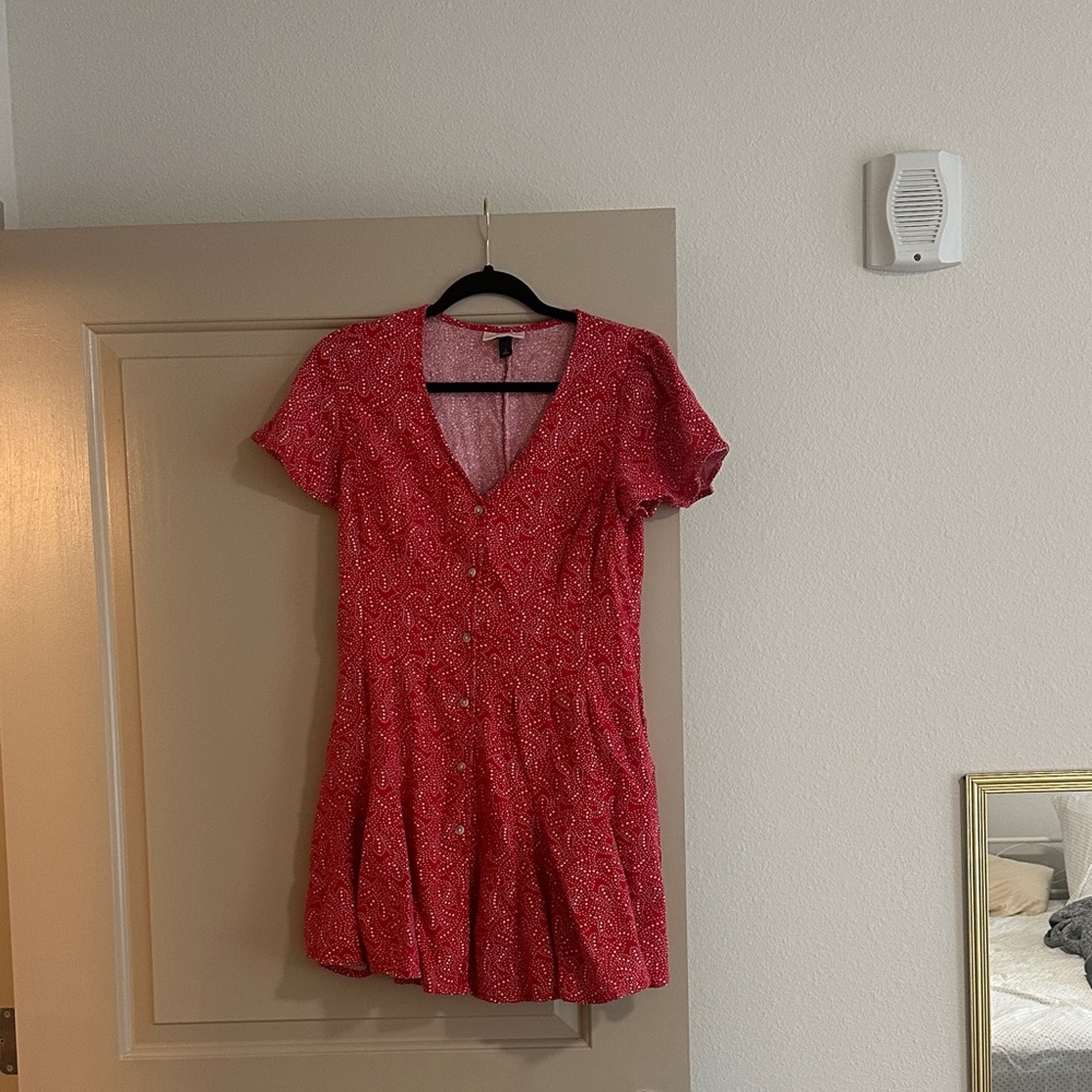 Universal Thread Red Patterned Mini Dress - image 1